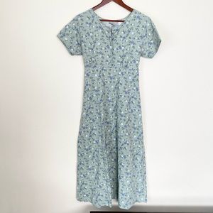 Vintage Erika Studio Womens Floral Maxi Dress Size Medium Cottagecore